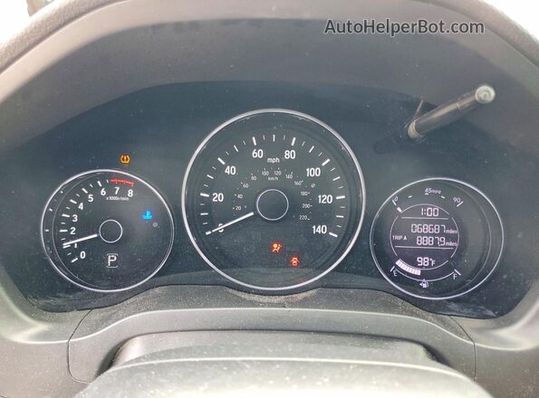 3CZRU6H14MM749943 2021 HONDA HR-V White Widok zestawu wskaźników