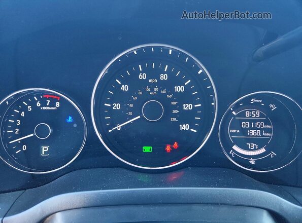 3CZRU6H15NM773623 2022 HONDA HR-V Blue ხელსაწყოთა პანელის ხედი