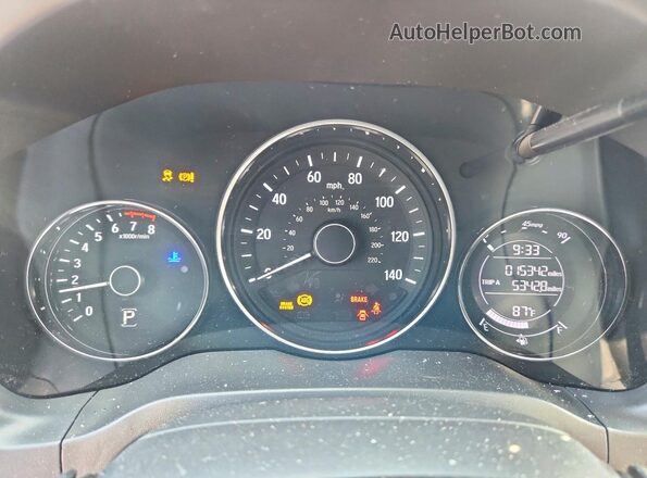 3CZRU6H16MM706902 2021 HONDA HR-V Gray Вид щитка приладів