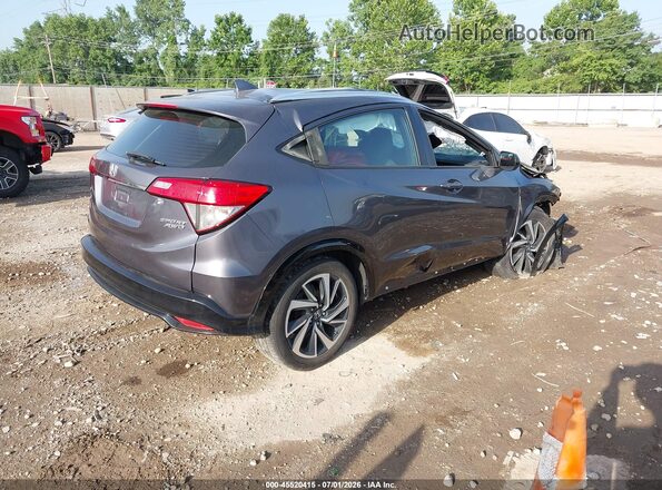 3CZRU6H17KG704975 2019 HONDA HR-V Gray Trasero derecho
