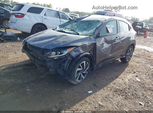 3CZRU6H17KG704975 2019 HONDA HR-V Gray Vista tres cuartos delantera izquierda