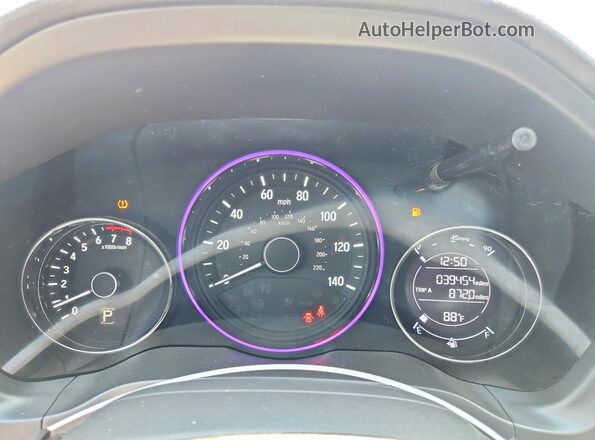 3CZRU6H17NM726044 2022 HONDA HR-V Red ხელსაწყოთა პანელის ხედი