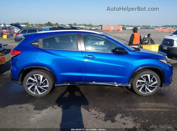 3CZRU6H18KG709666 2019 HONDA HR-V Blue უკანა სალონის ხედი
