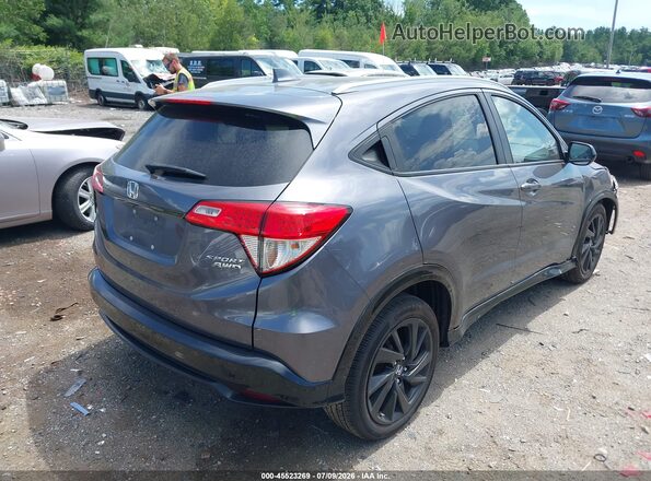 3CZRU6H18MM700390 2021 HONDA HR-V Gray Trasero derecho