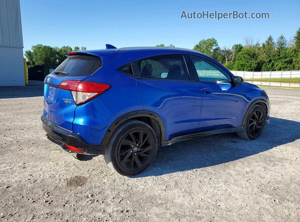 3CZRU6H1XNM743582 2022 HONDA HR-V Blue Trasero derecho