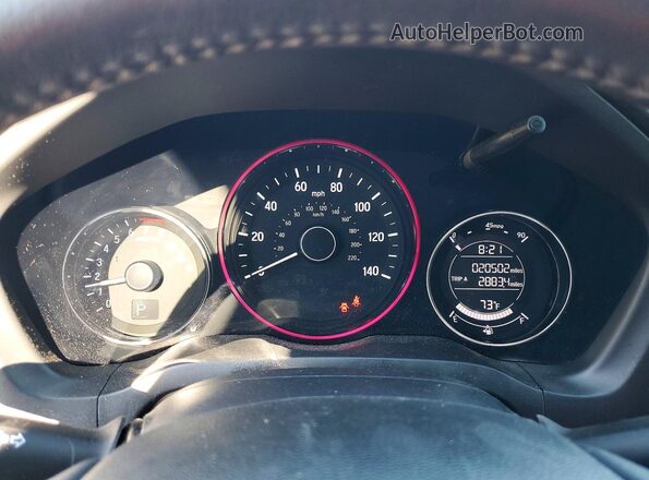 3CZRU6H1XNM743582 2022 HONDA HR-V Blue Vista del cuadro de instrumentos