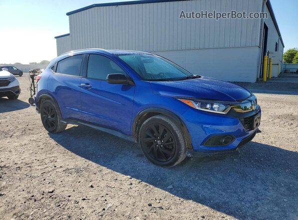 3CZRU6H1XNM743582 2022 HONDA HR-V Blue Delantero derecho
