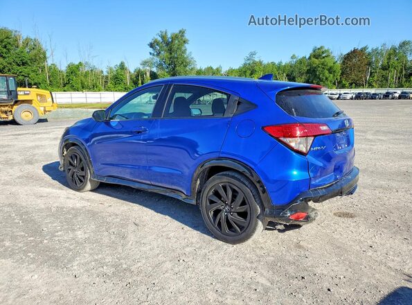 3CZRU6H1XNM743582 2022 HONDA HR-V Blue Trasero izquierdo