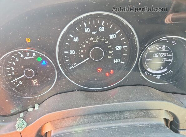 3CZRU6H30JG717146 2018 HONDA HR-V Gray ხელსაწყოთა პანელის ხედი