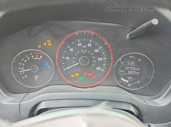 3CZRU6H30KG728181 2019 HONDA HR-V Gray Widok zestawu wskaźników