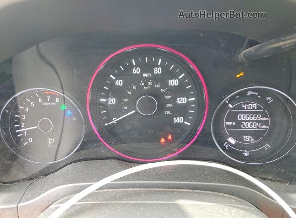 3CZRU6H30MM709117 2021 HONDA HR-V Silver Instrument cluster view