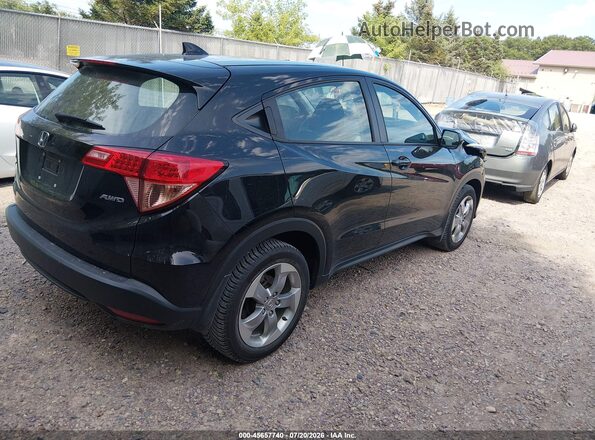 3CZRU6H31HG708675 2017 HONDA HR-V Black Задня права чверть