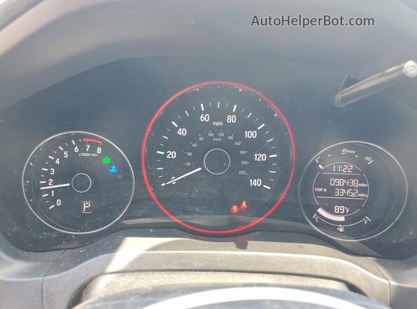 3CZRU6H31HM707480 2017 HONDA HR-V Серебряный Вид щитка приборов