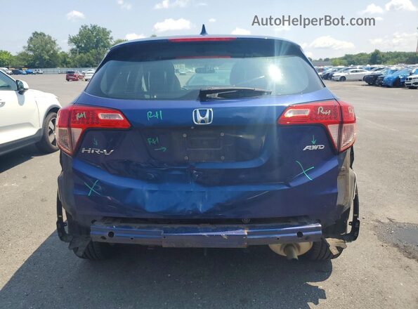 3CZRU6H32GM715652 2016 HONDA HR-V Blue უკანა ხედი