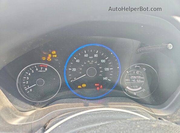 3CZRU6H32GM726585 2016 HONDA HR-V Black Vista del cuadro de instrumentos