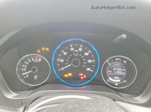 3CZRU6H32JM704254 2018 HONDA HR-V White Vista del cuadro de instrumentos