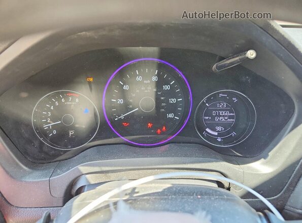 3CZRU6H32JM729946 2018 HONDA HR-V Gray Սարքավորումների վահանակի տեսք