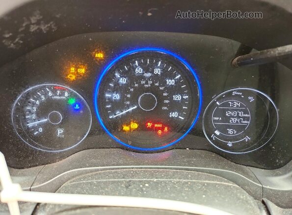 3CZRU6H33KG725646 2019 HONDA HR-V Black Սարքավորումների վահանակի տեսք