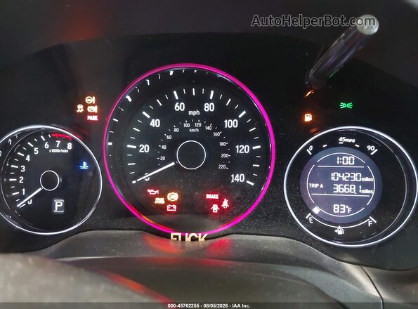 3CZRU6H34JG707350 2018 HONDA HR-V Black Vista de los asientos traseros