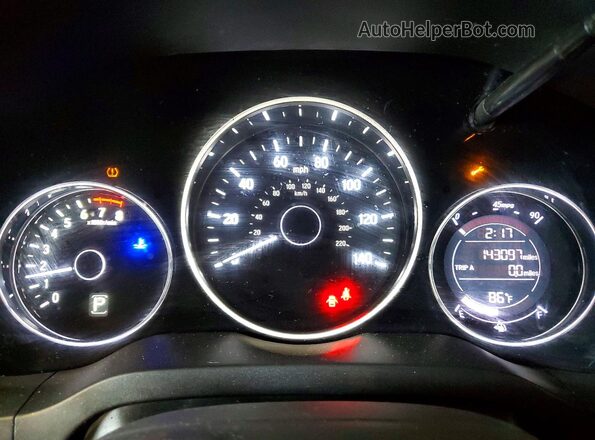 3CZRU6H34JM722884 2018 HONDA HR-V Red Вид щитка приладів