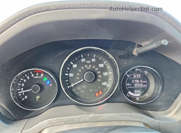 3CZRU6H34KG711870 2019 HONDA HR-V Silver ხელსაწყოთა პანელის ხედი