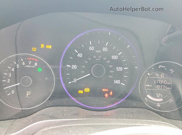 3CZRU6H35HG706346 2017 HONDA HR-V Black ხელსაწყოთა პანელის ხედი