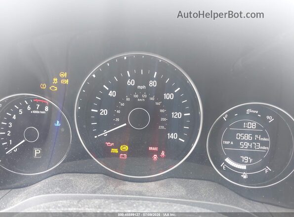 3CZRU6H35JM722828 2018 HONDA HR-V White Вид задніх сидінь
