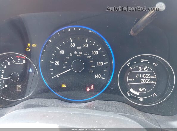 3CZRU6H36HG705464 2017 HONDA HR-V Blue Вид задніх сидінь