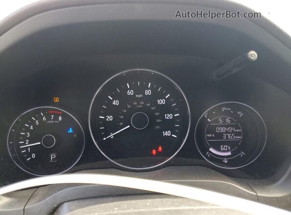 3CZRU6H37LM736295 2020 HONDA HR-V White Vista del cuadro de instrumentos