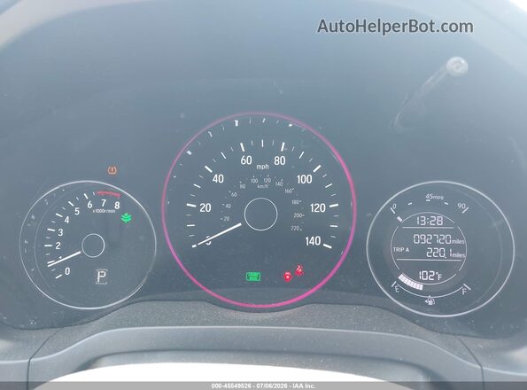 3CZRU6H39LM714072 2020 HONDA HR-V Gray Vista de los asientos traseros