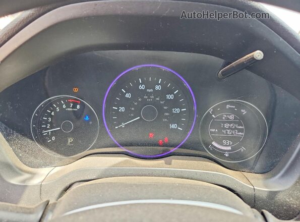 3CZRU6H3XJG710138 2018 HONDA HR-V Black Vista del cuadro de instrumentos