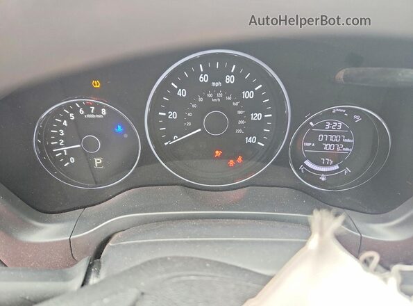 3CZRU6H3XKG725580 2019 HONDA HR-V Gray Սարքավորումների վահանակի տեսք