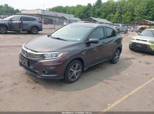 3CZRU6H50MM716084 2021 HONDA HR-V Purple Առջևի ձախ երեք քառորդ տեսարան
