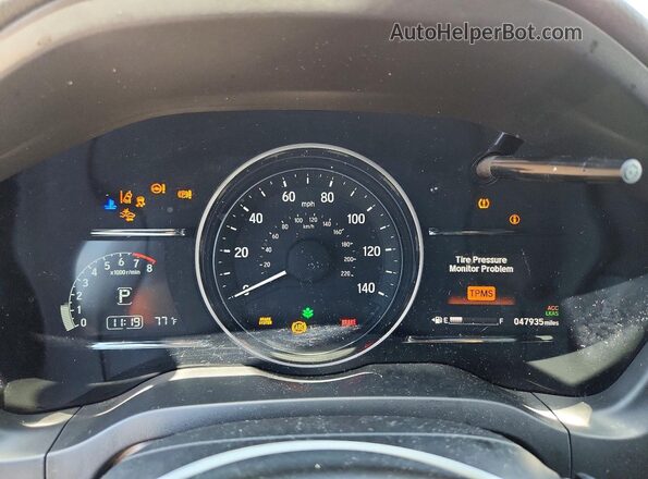 3CZRU6H50NM772379 2022 HONDA HR-V White Սարքավորումների վահանակի տեսք