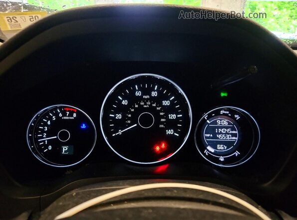 3CZRU6H51HM708940 2017 HONDA HR-V Black ხელსაწყოთა პანელის ხედი