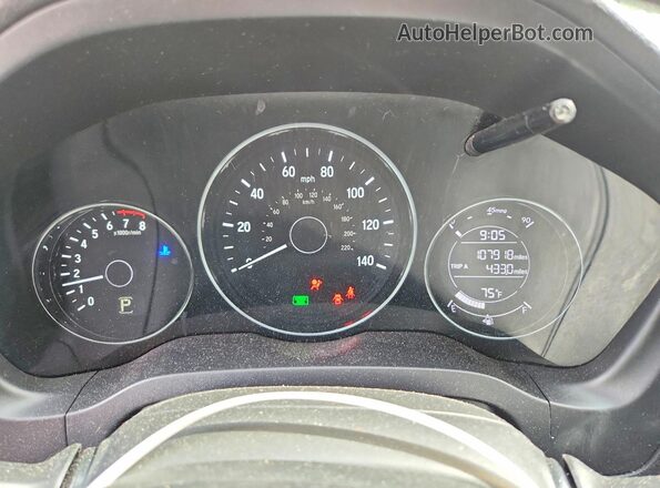 3CZRU6H52JG711317 2018 HONDA HR-V Blue ხელსაწყოთა პანელის ხედი
