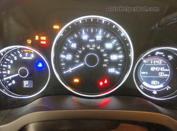 3CZRU6H52JM721069 2018 HONDA HR-V Синий Вид щитка приборов