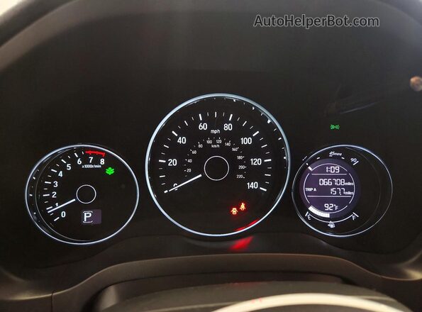 3CZRU6H53GM738407 2016 HONDA HR-V Green Սարքավորումների վահանակի տեսք