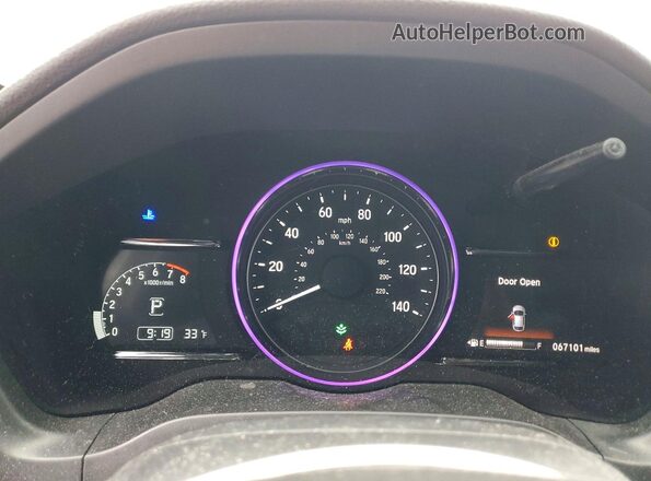 3CZRU6H53KM726797 2019 HONDA HR-V Silver Սարքավորումների վահանակի տեսք