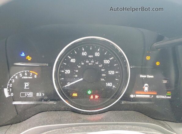 3CZRU6H53MM720002 2021 HONDA HR-V White Вид щитка приладів