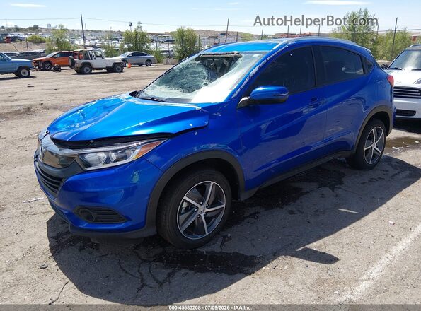 3CZRU6H53MM731467 2021 HONDA HR-V Blue Առջևի ձախ երեք քառորդ տեսարան