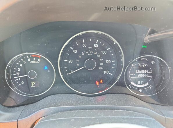 3CZRU6H54GM715489 2016 HONDA HR-V Gray ხელსაწყოთა პანელის ხედი