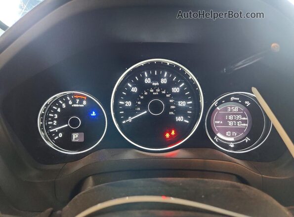3CZRU6H54HM713601 2017 HONDA HR-V Silver Instrument cluster view