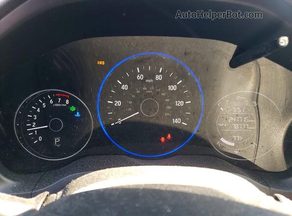 3CZRU6H54HM714926 2017 HONDA HR-V Charcoal Instrument cluster view