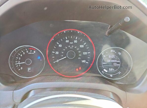 3CZRU6H54JM711904 2018 HONDA HR-V White Вид щитка приладів