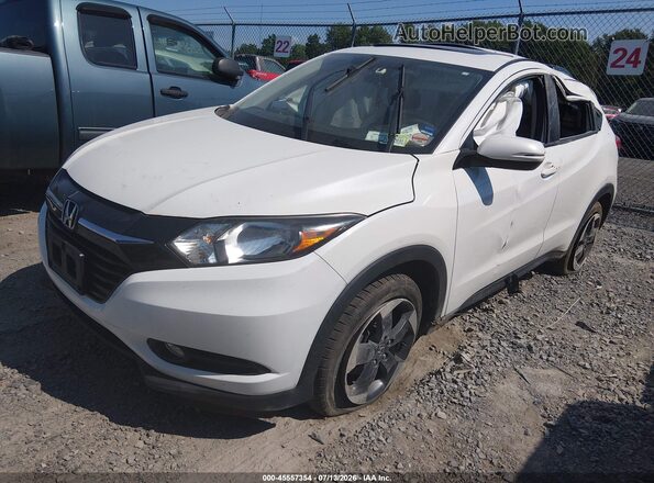 3CZRU6H54JM722417 2018 HONDA HR-V White Առջևի ձախ երեք քառորդ տեսարան
