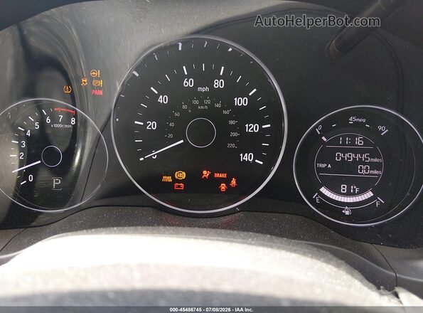 3CZRU6H55JG721422 2018 HONDA HR-V Red Widok tylnych siedzeń