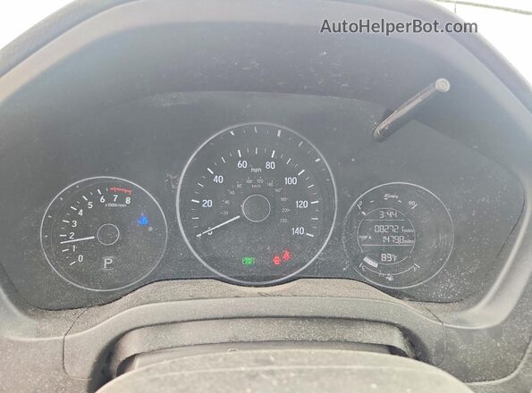 3CZRU6H55JM722393 2018 HONDA HR-V White ხელსაწყოთა პანელის ხედი