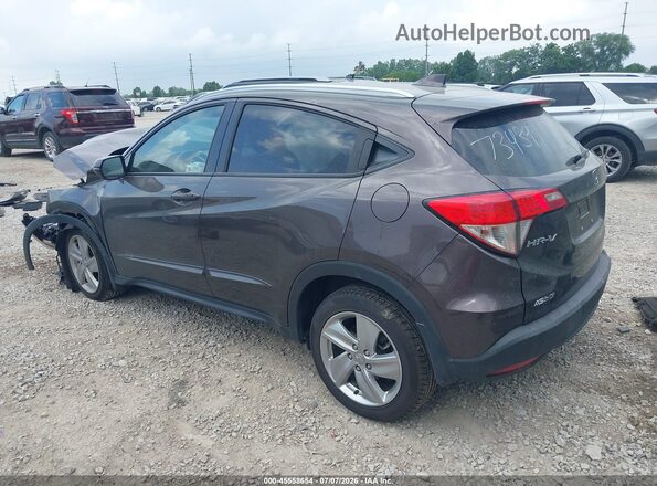3CZRU6H55KM734397 2019 HONDA HR-V Maroon Trasero izquierdo