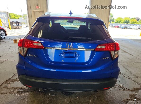 3CZRU6H55MM737478 2021 HONDA HR-V Blue უკანა ხედი